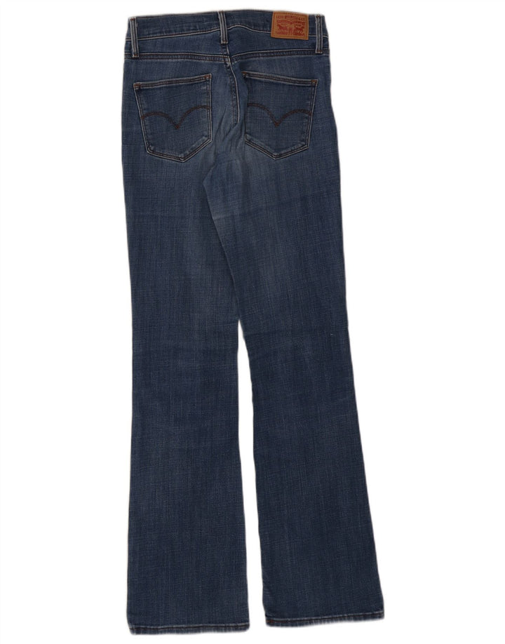 LEVI'S Womens Slimming Bootcut Jeans W26 L32 Blue Cotton