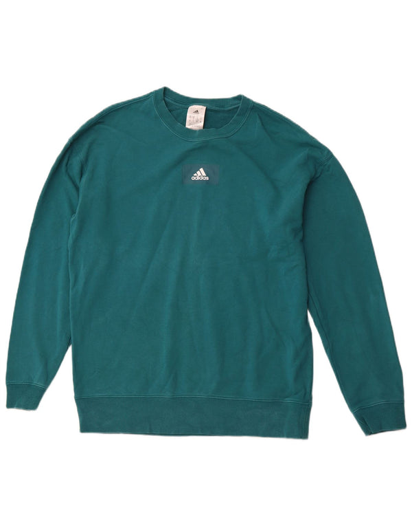 ADIDAS Mens Sweatshirt Jumper Small Green Cotton