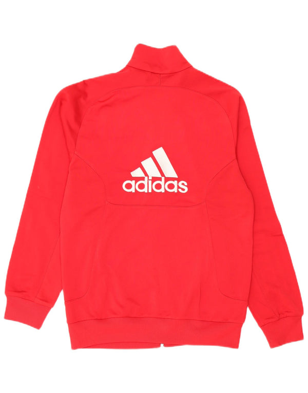 Adidas Mens Graphic Tracksuit Top Jacket UK 34/36 Small Red Colourblock