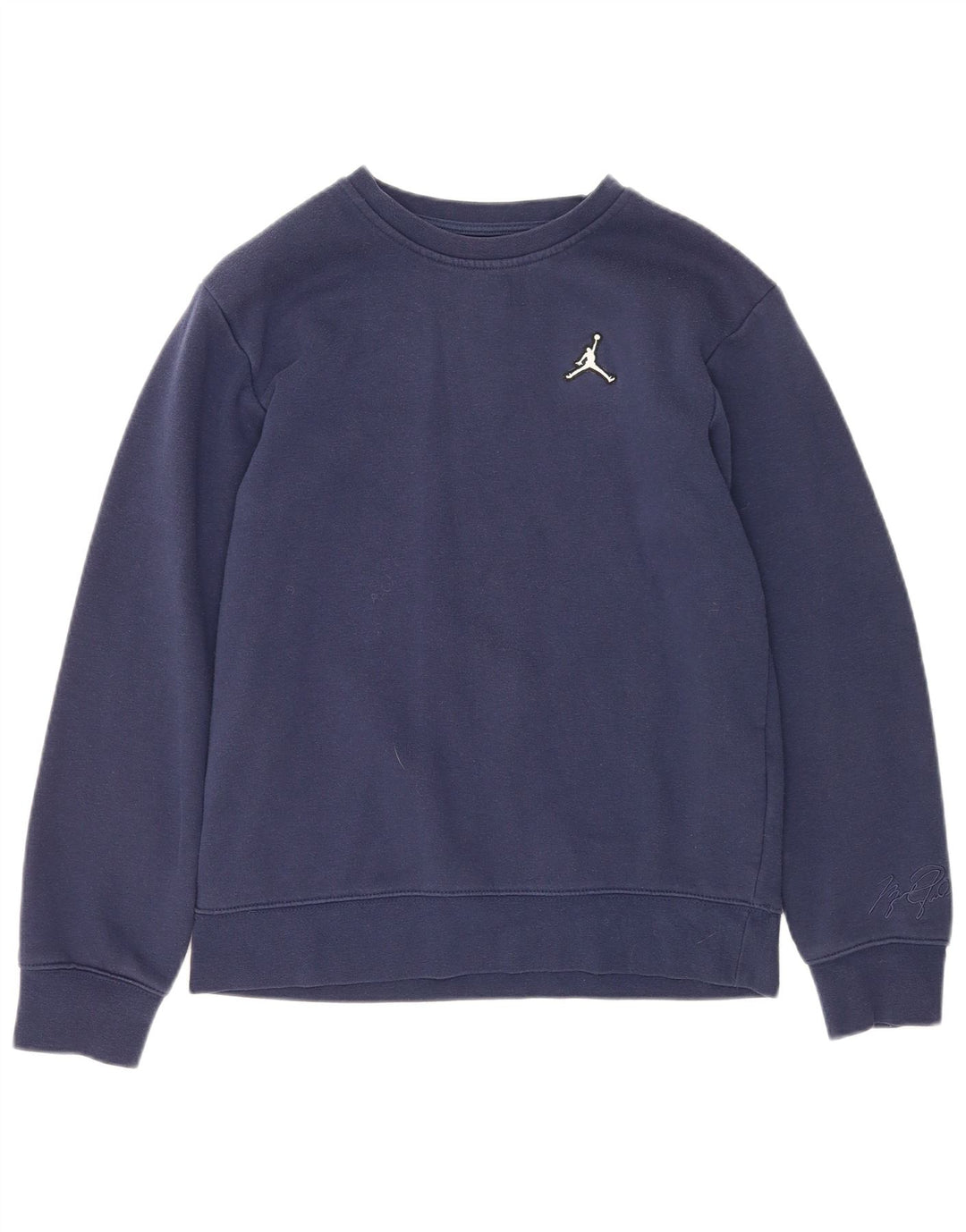 JORDAN Boys Sweatshirt Jumper 13-14 Years XL Navy Blue Cotton