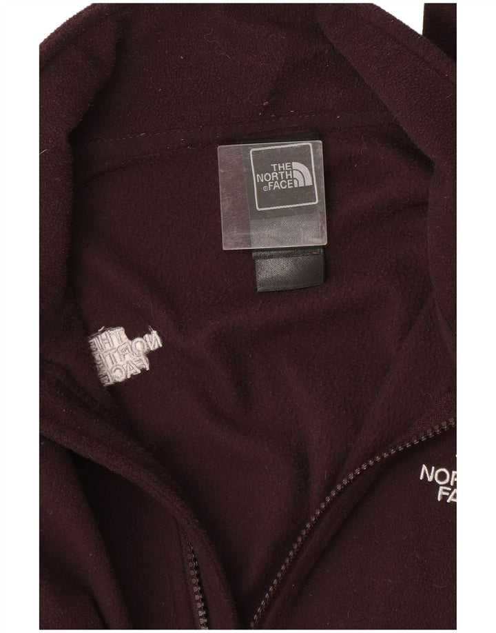 THE NORTH FACE Womens Liner Fleece Jacket UK 10 Small Burgundy Polyester