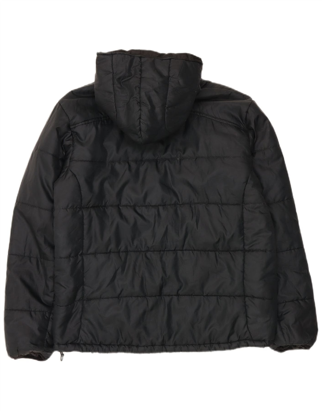 Weird Fish Mens Hooded Padded Jacket UK 38 Medium Black Polyester