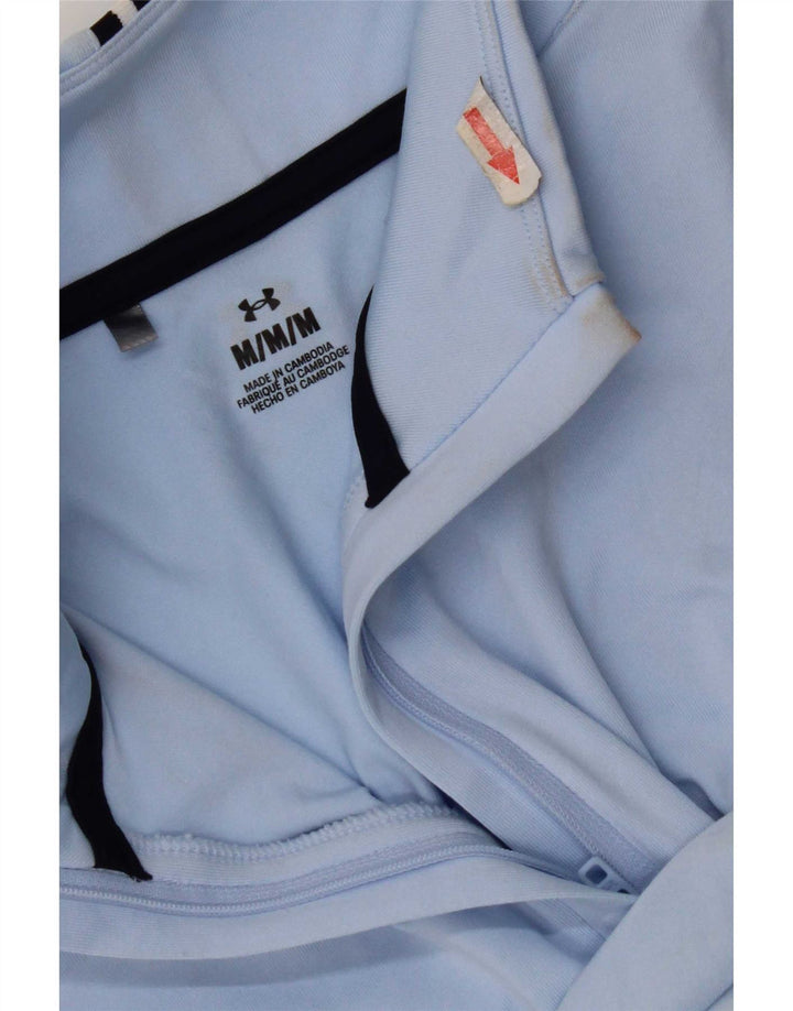 Under Armour Womens Zip Neck Pullover Tracksuit Top UK 12 Medium Blue