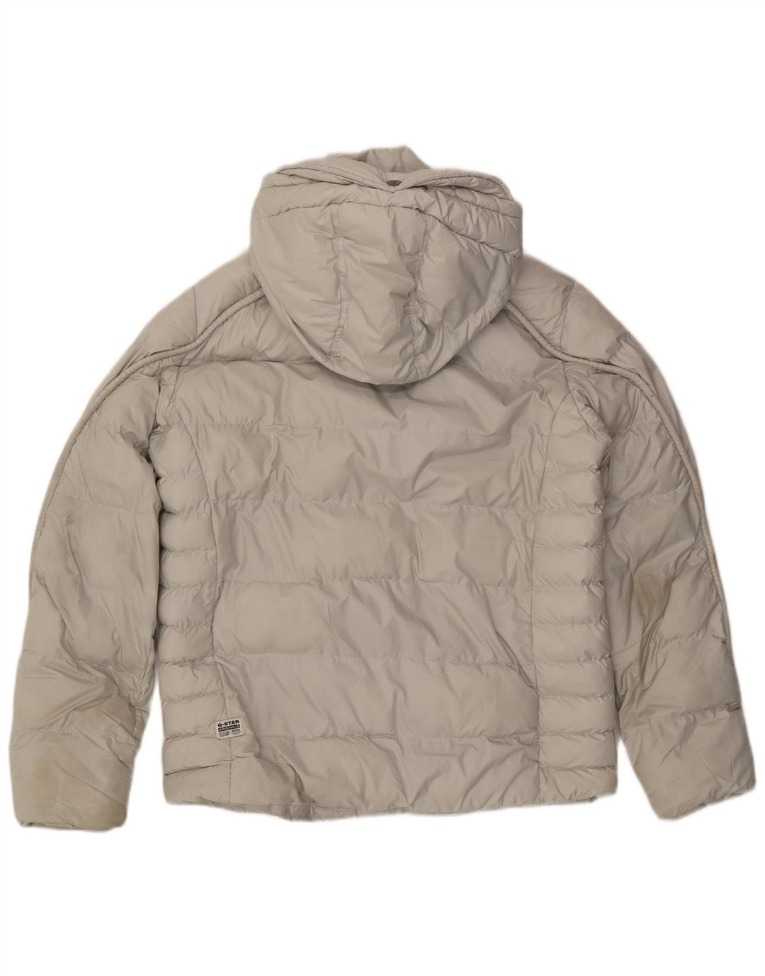 G-STAR Mens Hooded Padded Jacket UK 40 Large Grey Polyester
