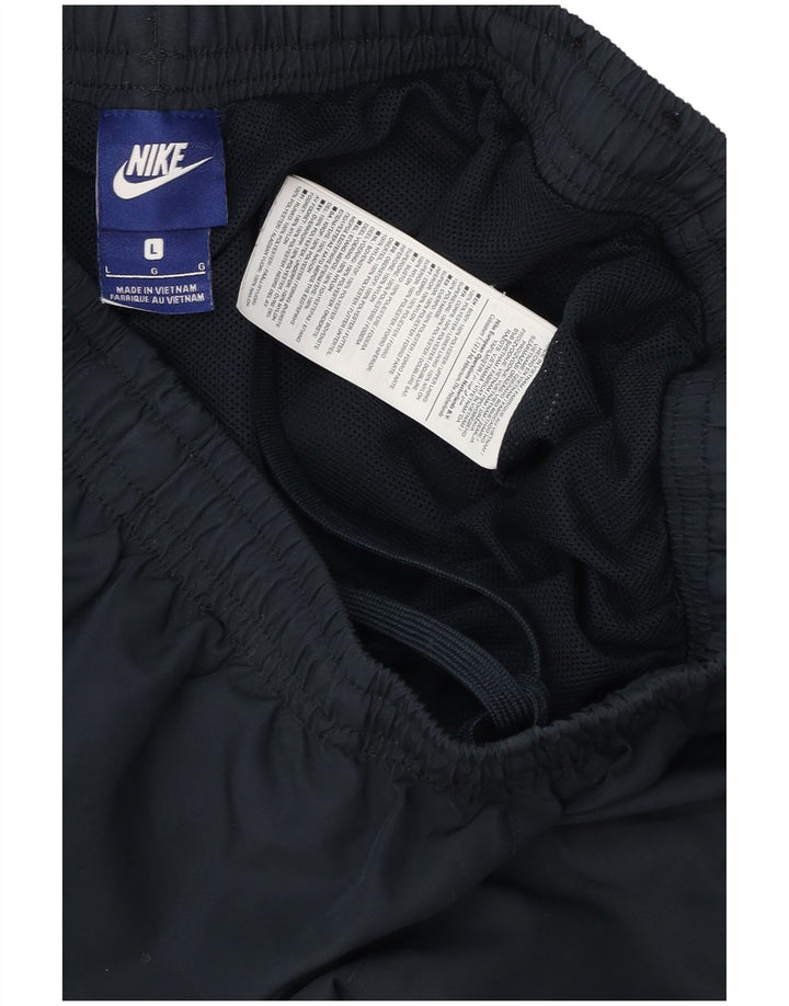 Nike Mens Tracksuit Trousers Joggers Large Navy Blue Polyester