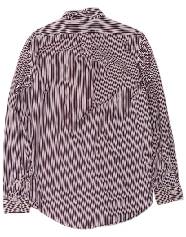 Ralph Lauren Mens Custom Fit Shirt Small Purple Striped Cotton