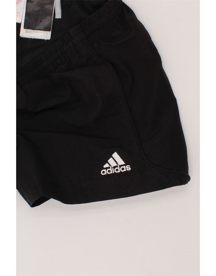 ADIDAS Boys Climalite Sport Shorts 5-6 Years Black Polyester Vintage Adidas and Second-Hand Adidas from Messina Hembry 