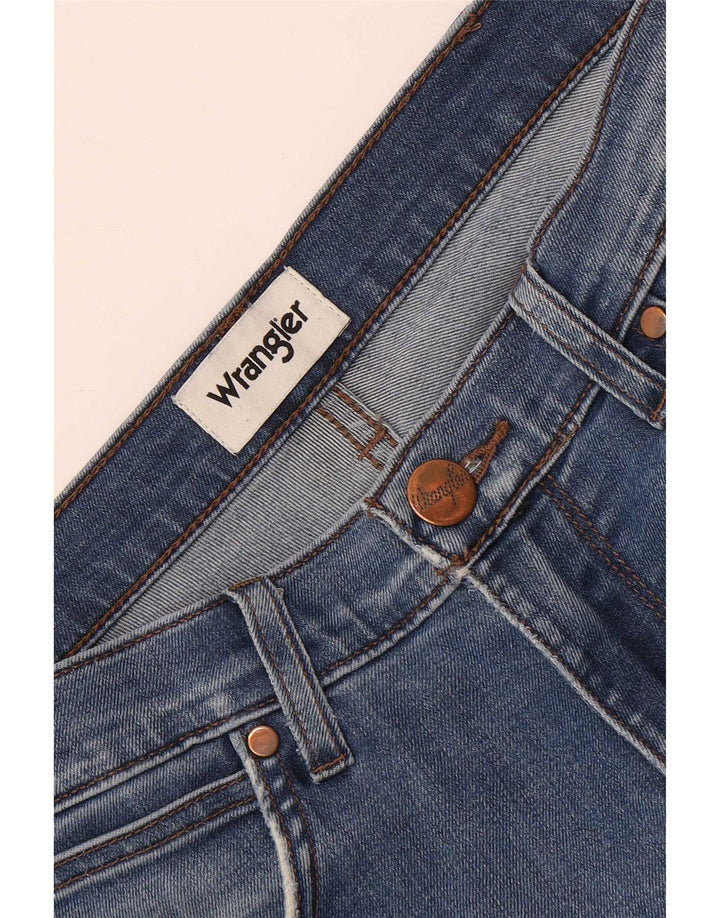 Wrangler Mens Distressed Straight Jeans W32 L30 Blue