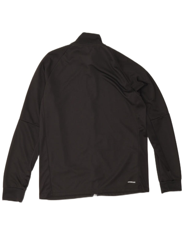 Adidas Mens Tracksuit Top Jacket UK 44/46 Large Black Polyester