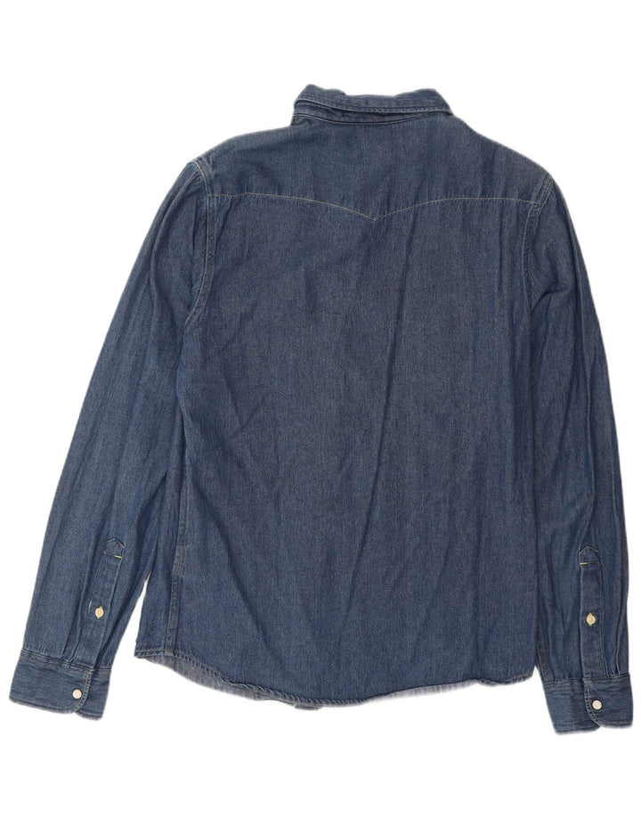 Lee Mens Denim Shirt Small Blue Cotton