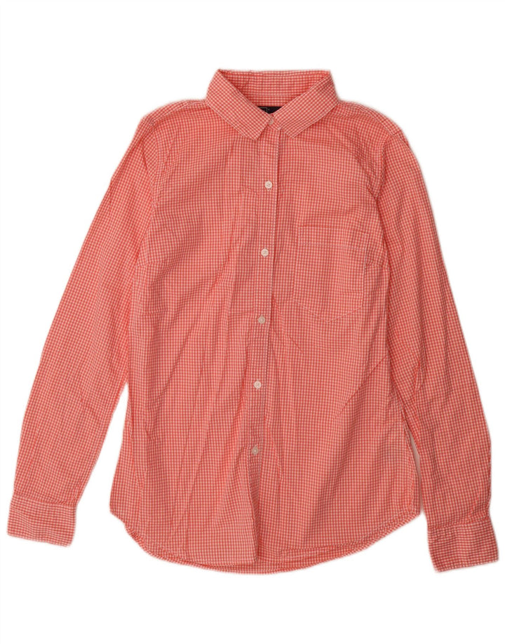 Gap Womens Shirt UK 10 Small Red Gingham Cotton