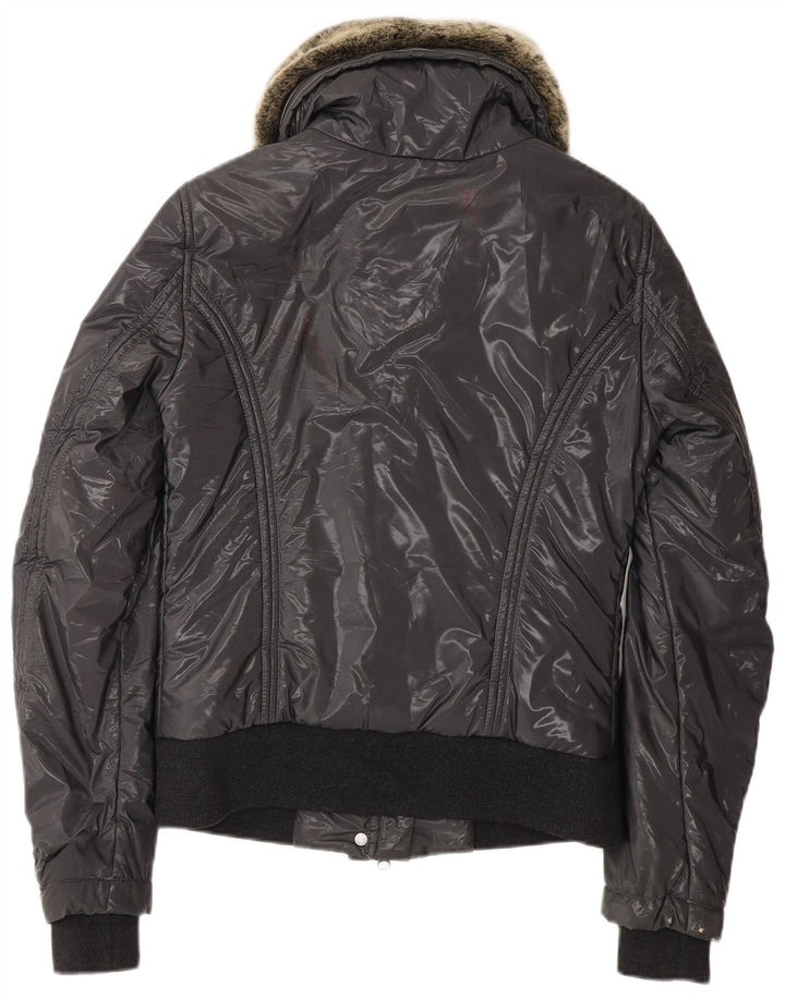 BELSTAFF Womens Padded Jacket EU 40 Small Grey Nylon