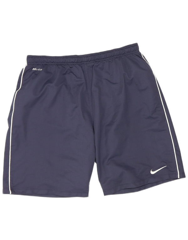 Nike Mens Dri Fit Sport Shorts XL Navy Blue Polyester