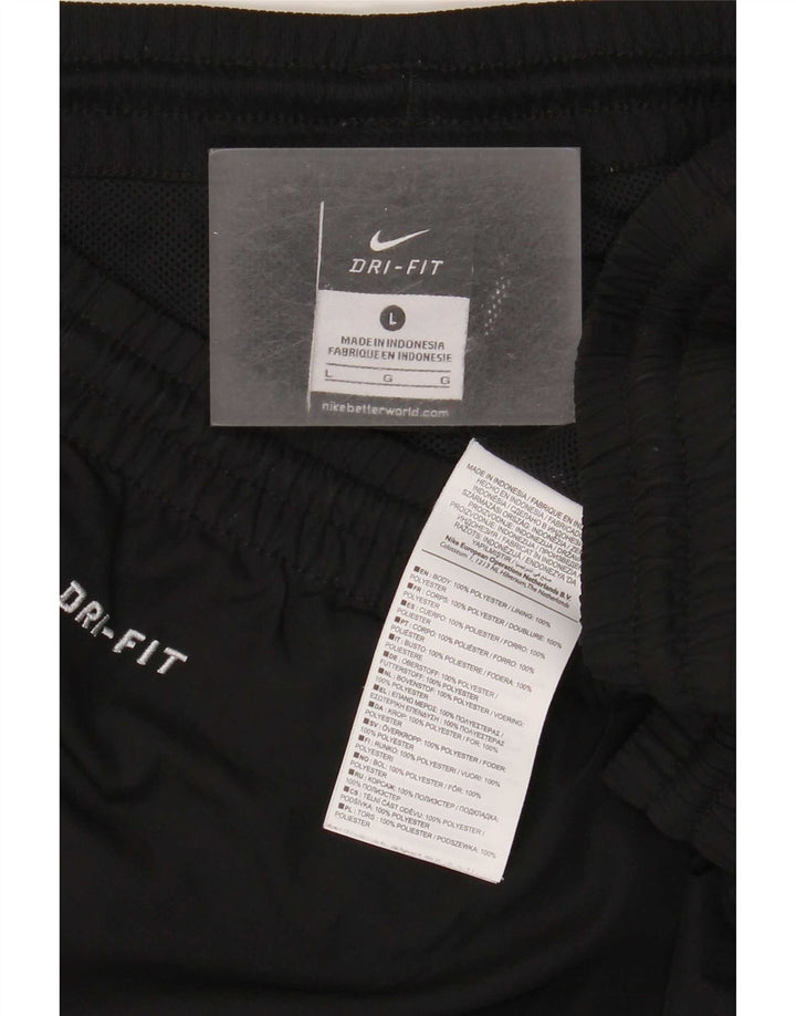 Nike Mens Dri Fit Tracksuit Trousers Large  Black Polyester