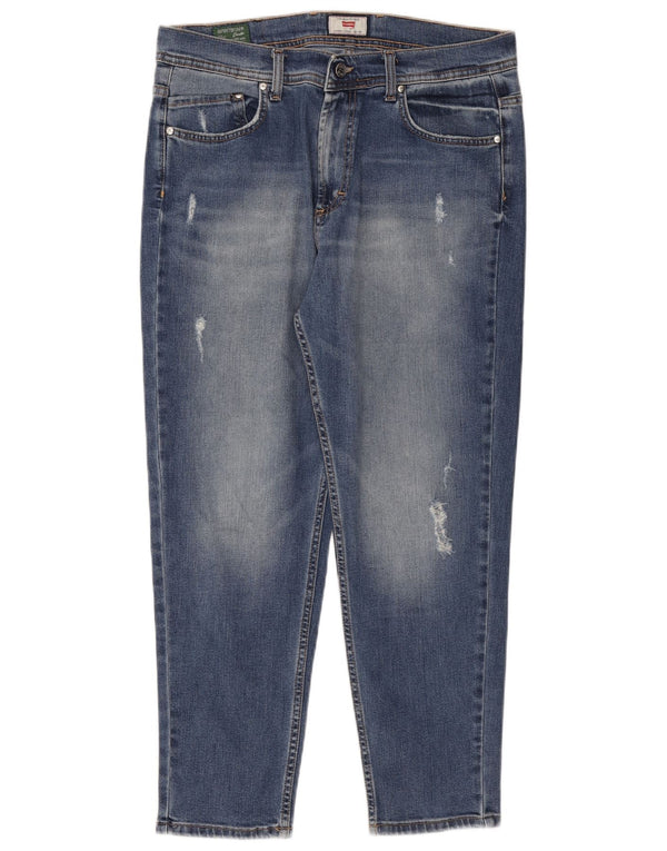 CARRERA Mens Distressed Tapered Jeans IT 50 Large W34 L26 Blue Cotton