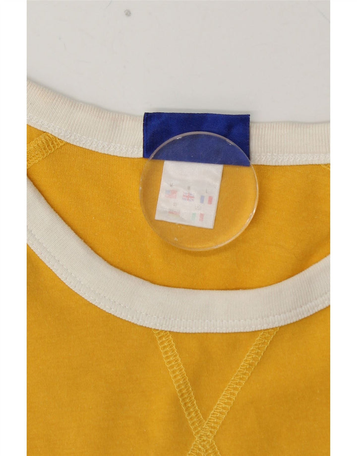 REEBOK Mens Graphic T-Shirt Top Medium Yellow Cotton