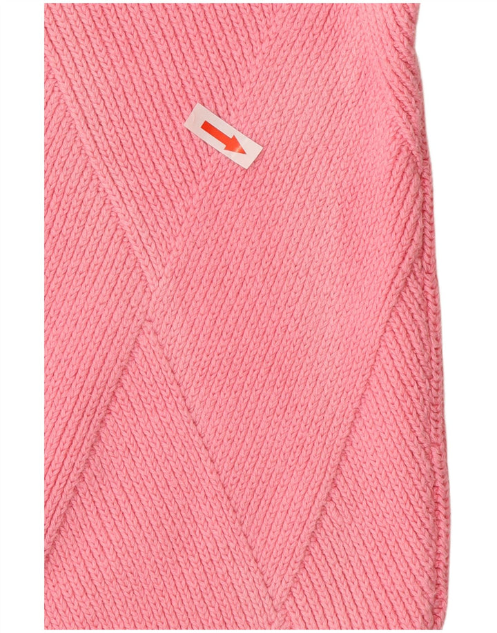 Marks & Spencer Womens Crew Neck Jumper Sweater UK 14 Medium Pink