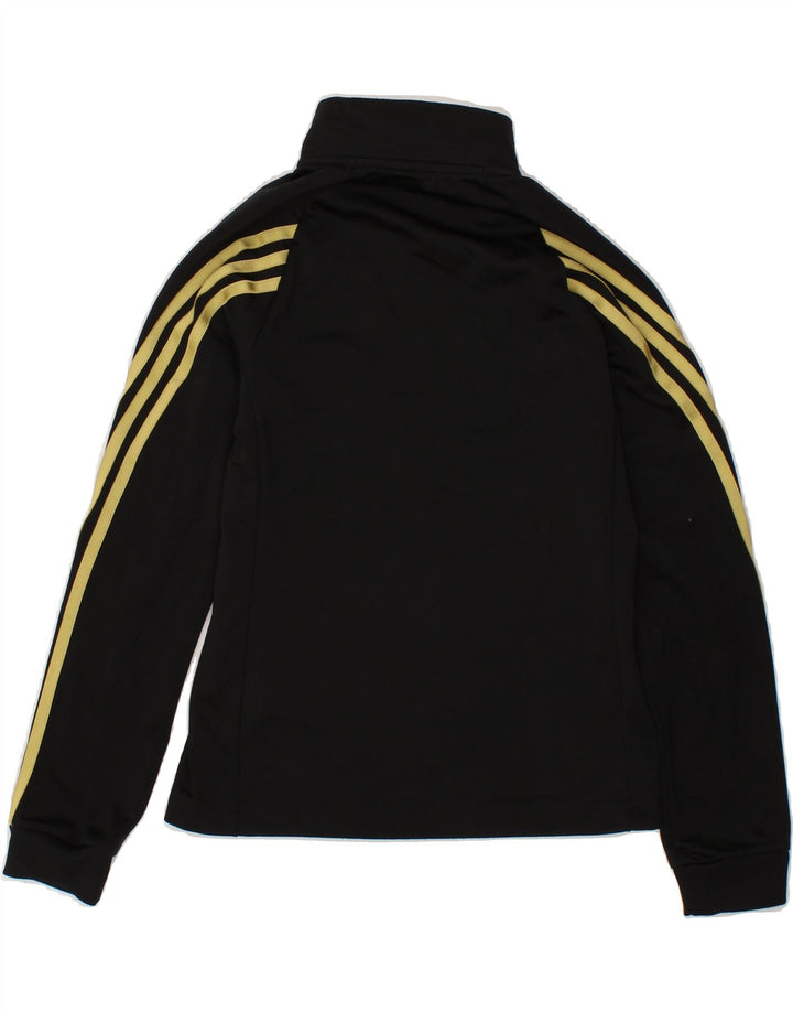 ADIDAS Girls Tracksuit Top Jacket 11-12 Years Black Polyester Vintage Adidas and Second-Hand Adidas from Messina Hembry 