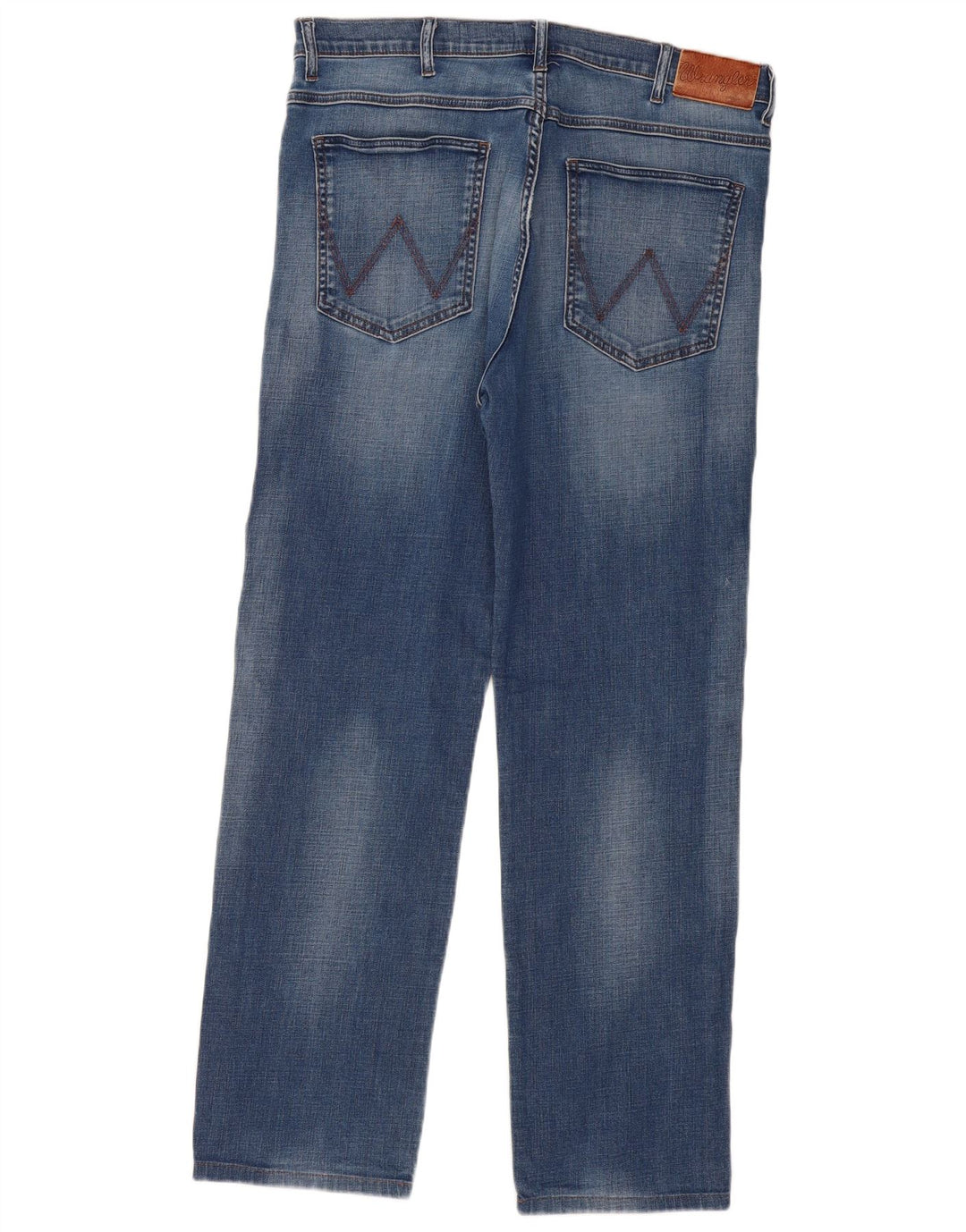 WRANGLER Mens Arizona Straight Jeans W38 L32 Blue Cotton