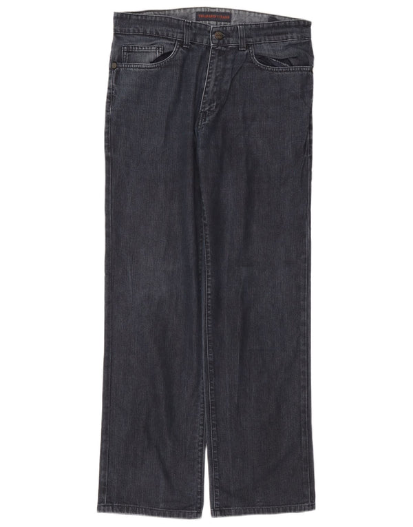 Trussardi Mens Straight Jeans W34 L30 Navy Blue