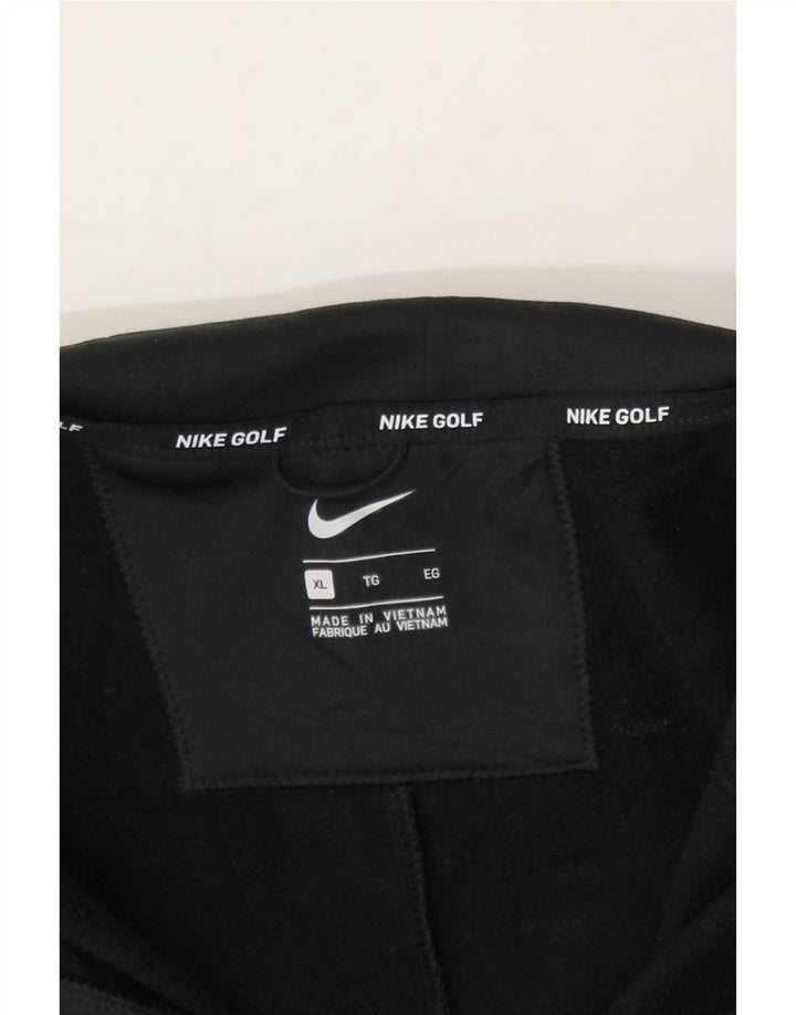 NIKE Mens Brownsburg Zip Neck Pullover Tracksuit Top XL Black Polyester Vintage Nike and Second-Hand Nike from Messina Hembry 