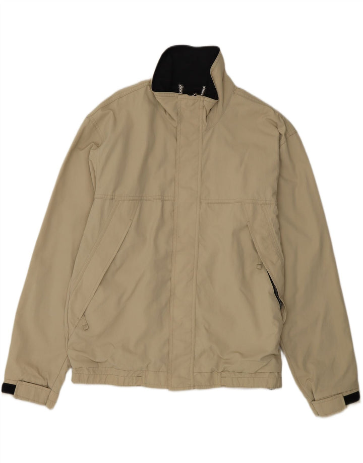 SLAM Mens Windbreaker Jacket UK 38 Medium Beige Nylon Vintage Slam and Second-Hand Slam from Messina Hembry 
