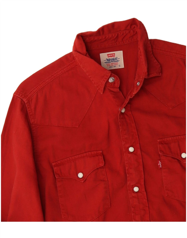 LEVI'S Mens Shirt Small Red Cotton