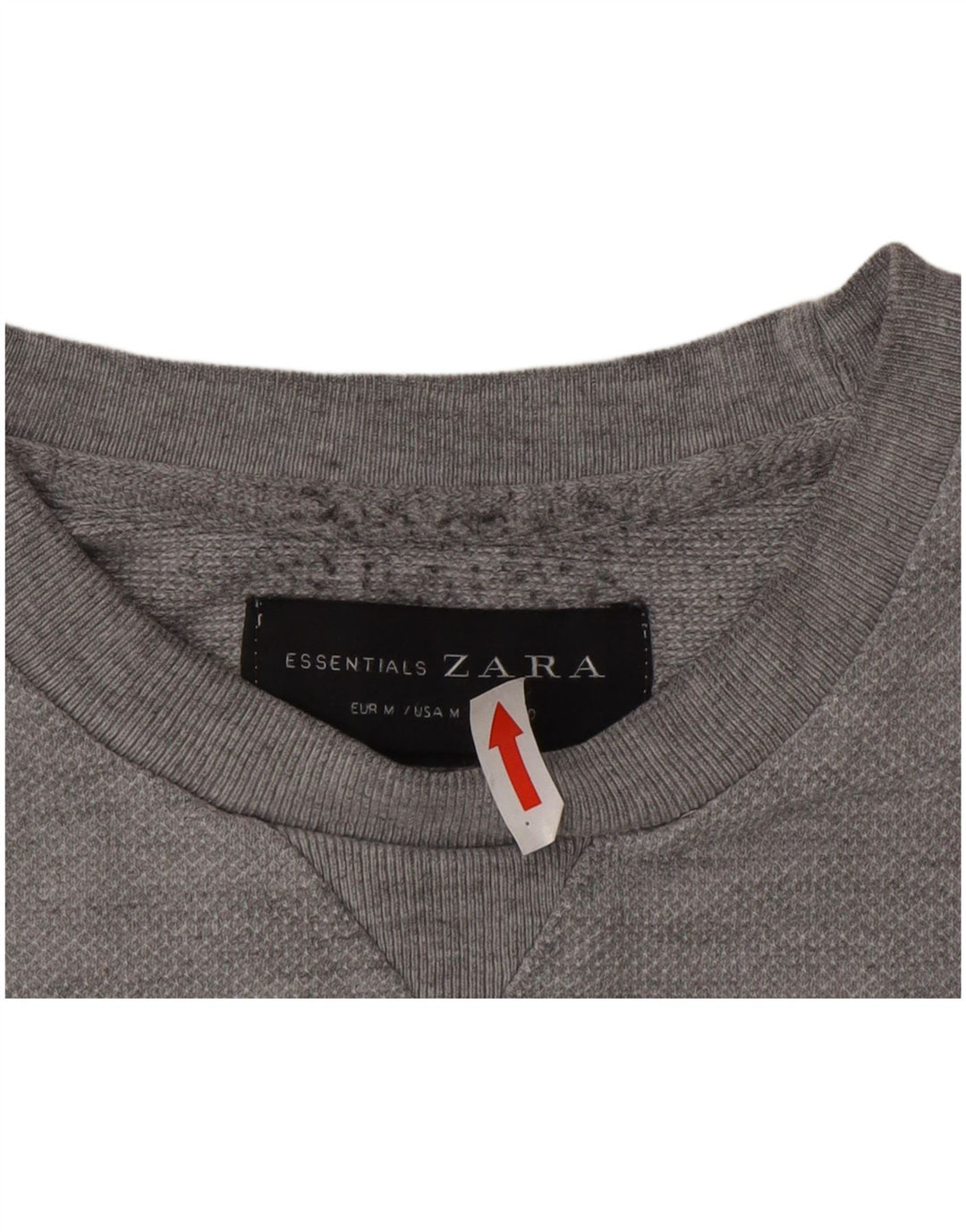 Zara Mens Sweatshirt Jumper Medium Grey Cotton