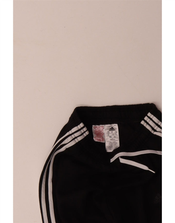 ADIDAS Boys Tracksuit Trousers Joggers 11-12 Years  Black Cotton