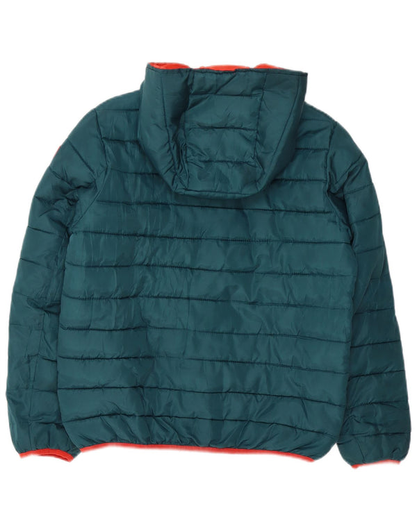 Champion Boys Hooded Padded Jacket 11-12 Years Large Green Polyester