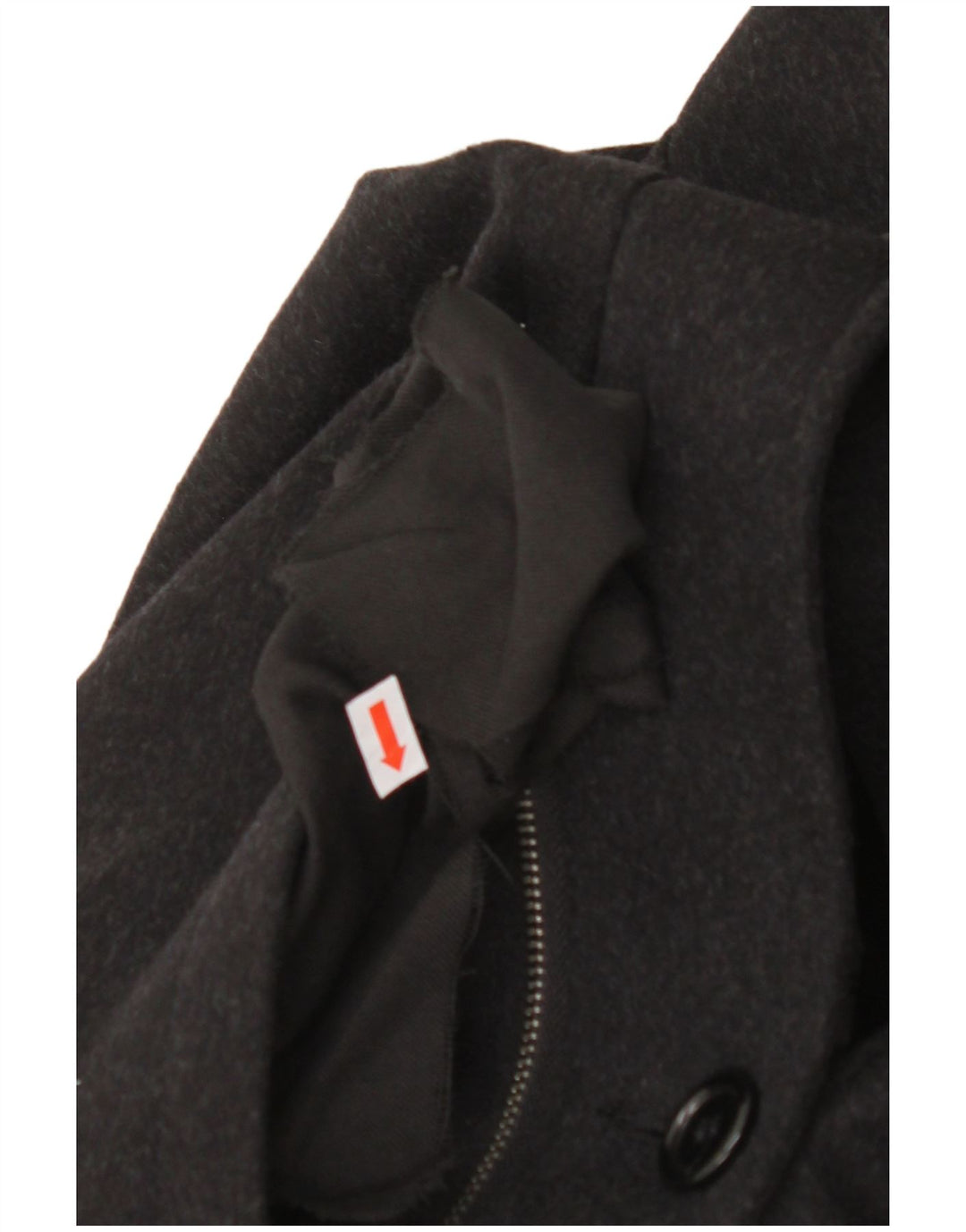 PIERRE CARDIN Mens Overcoat IT 60 5XL Black Wool