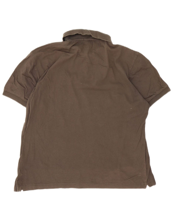 Sergio Tacchini Mens Polo Shirt IT 50 Medium Brown Cotton