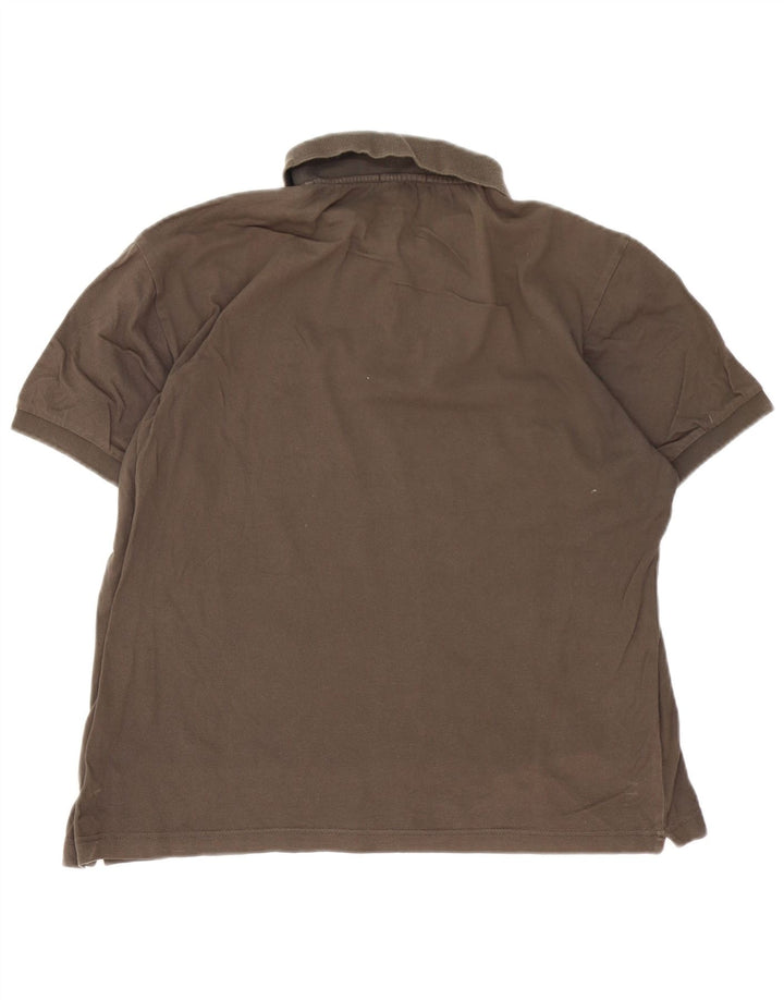 Sergio Tacchini Mens Polo Shirt IT 50 Medium Brown Cotton