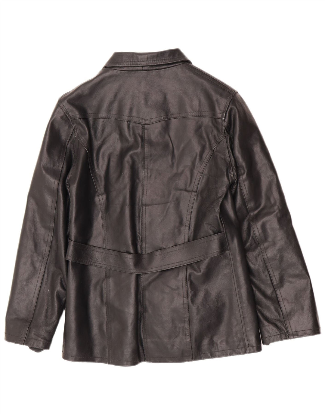 Bayside Womens Leather Jacket UK 10 Small Black