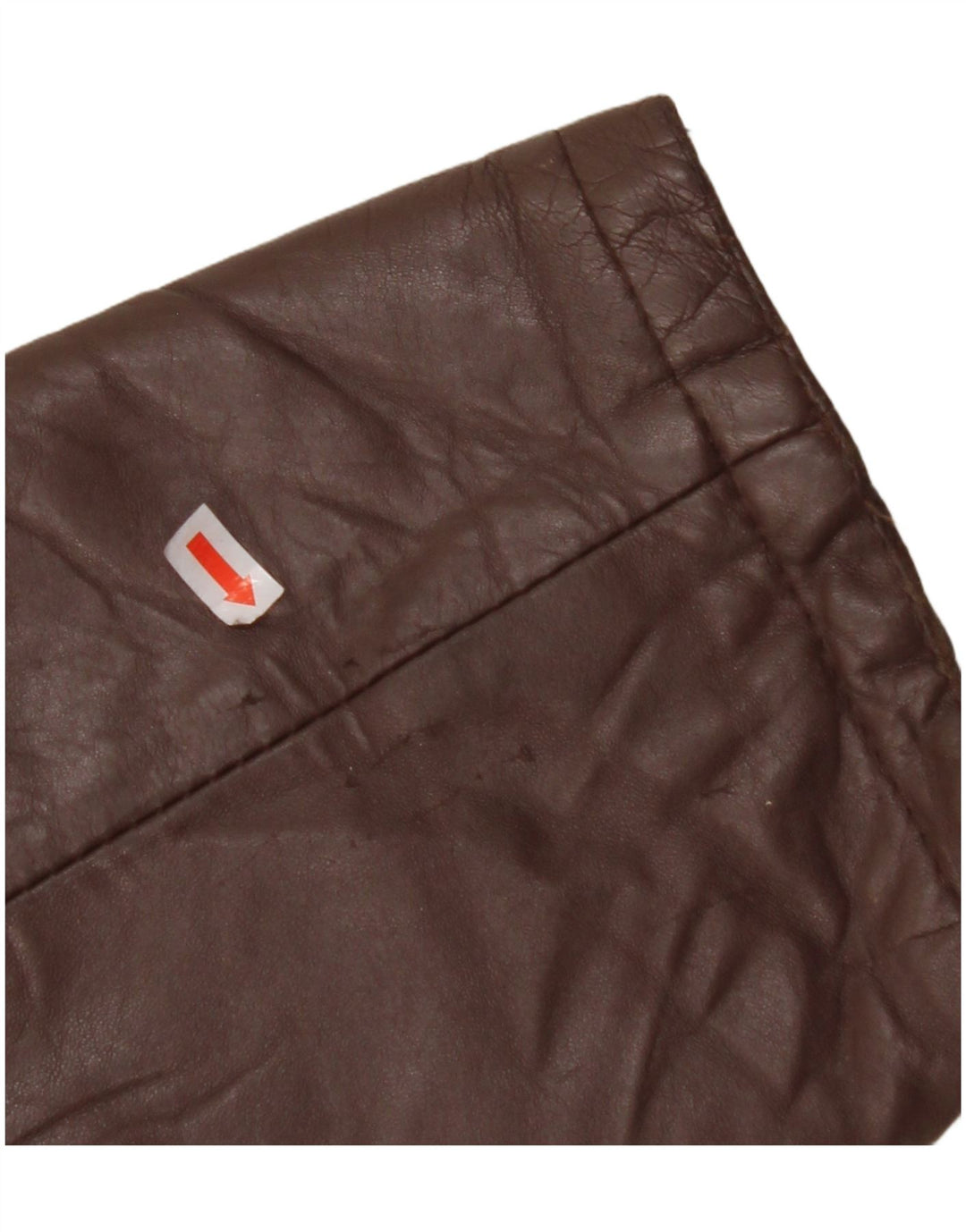 VINTAGE Mens Leather Jacket IT 56 3XL Brown