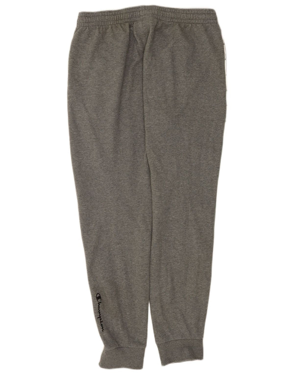 Champion Womens Graphic Tracksuit Trousers Joggers UK 16 Large  Grey Cotton