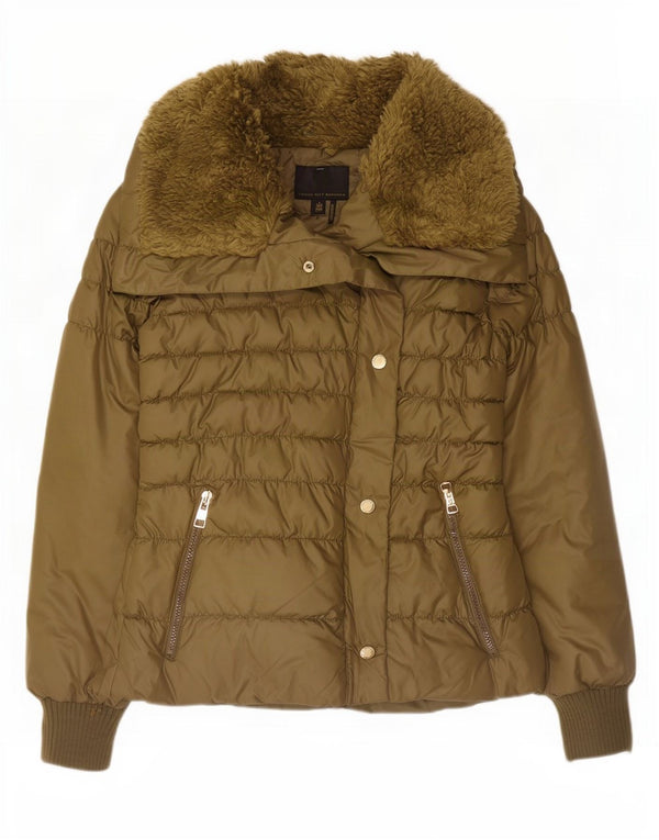 Buffalo Womens Padded Jacket UK 12 Medium Khaki Polyester