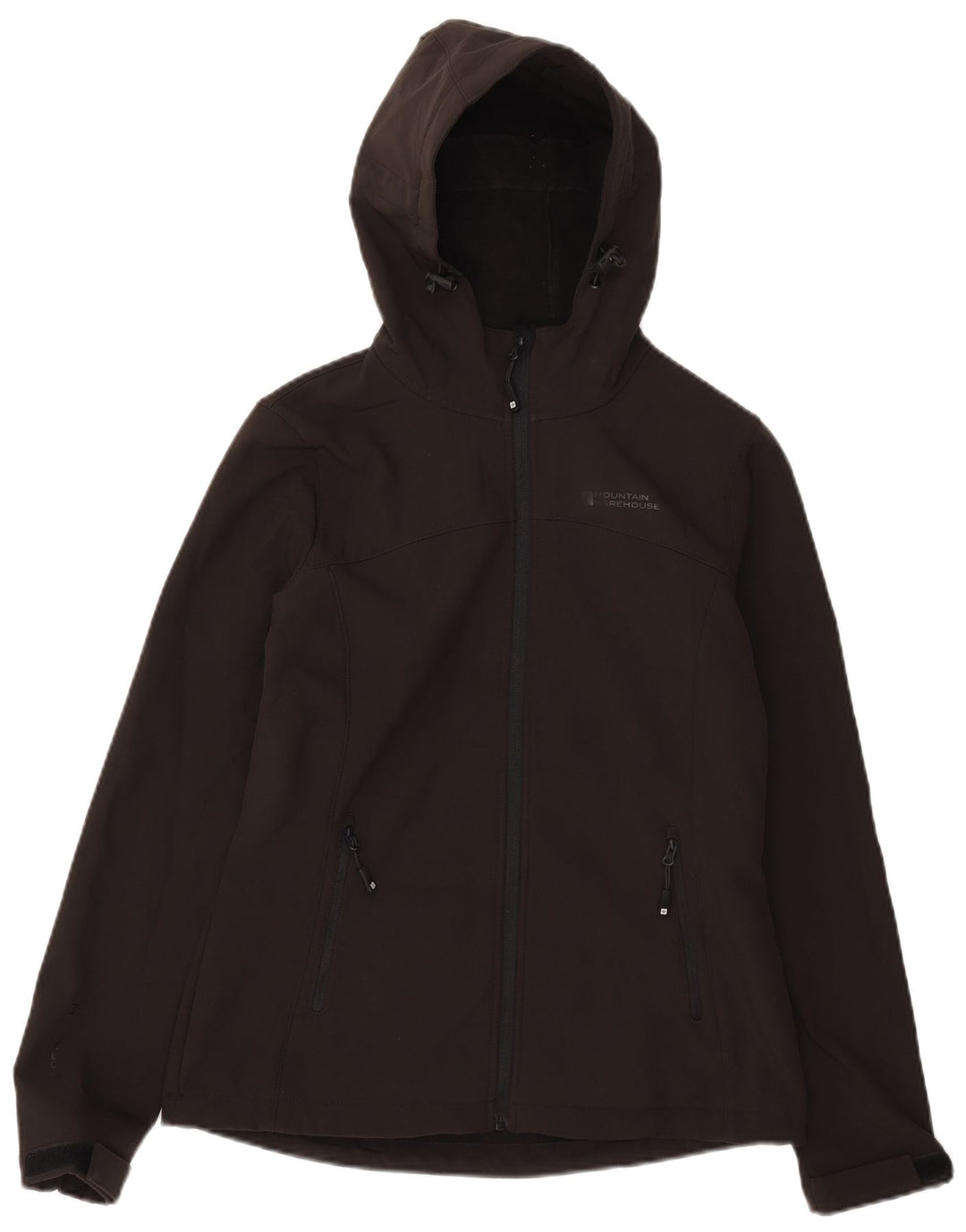 Mountain Warehouse Womens Hooded Windbreaker Jacket UK 10 Small Black