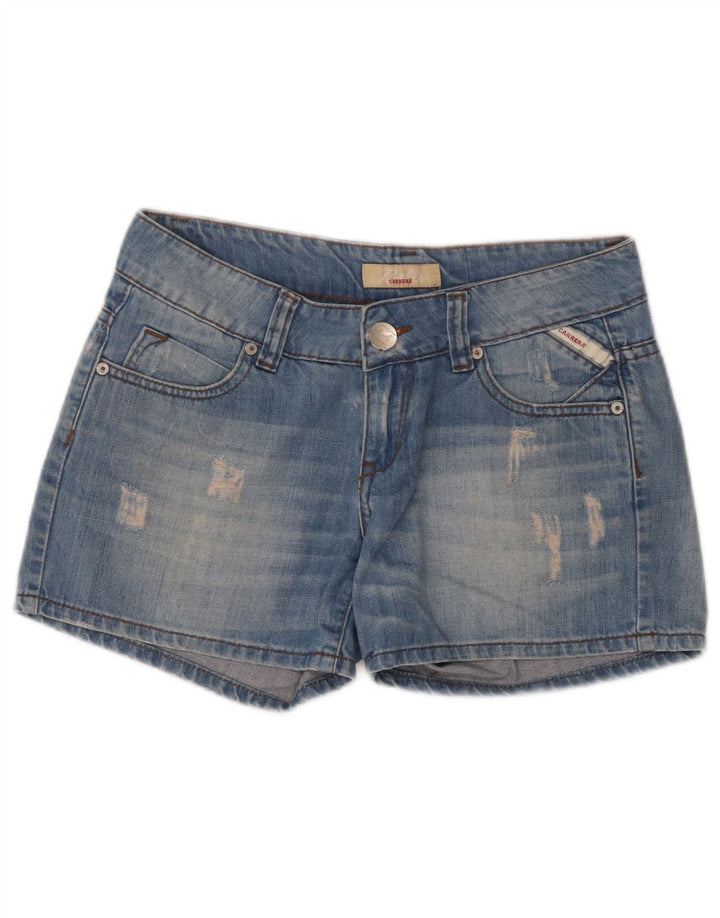 Carrera Womens Distressed Denim Shorts W30 Medium  Blue