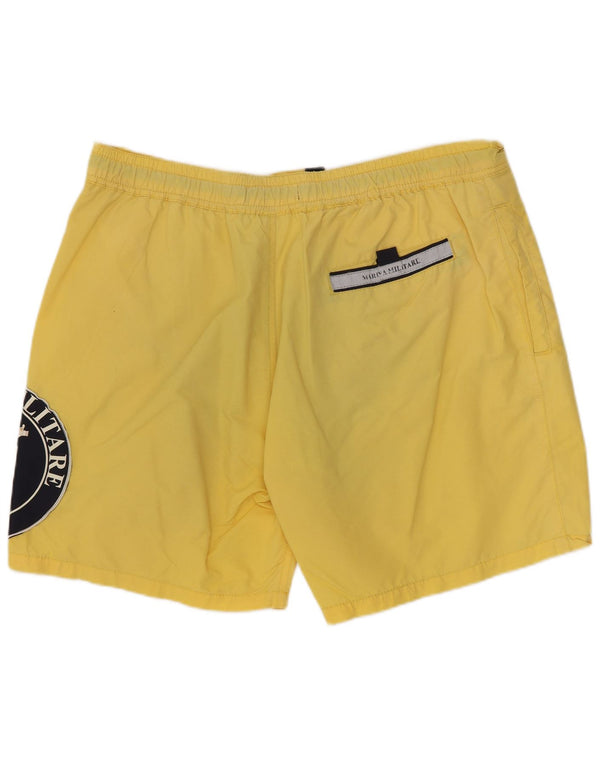 Marina Militare Mens Graphic Swimming Shorts XL Yellow Polyamide