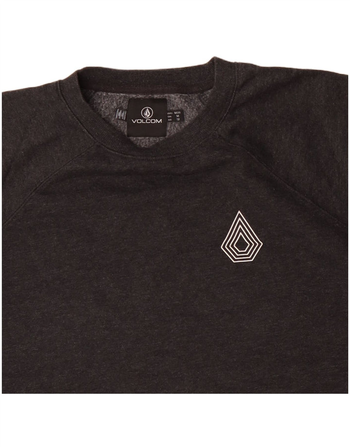 Volcom Womens Sweatshirt Jumper US 8 Medium Grey Cotton