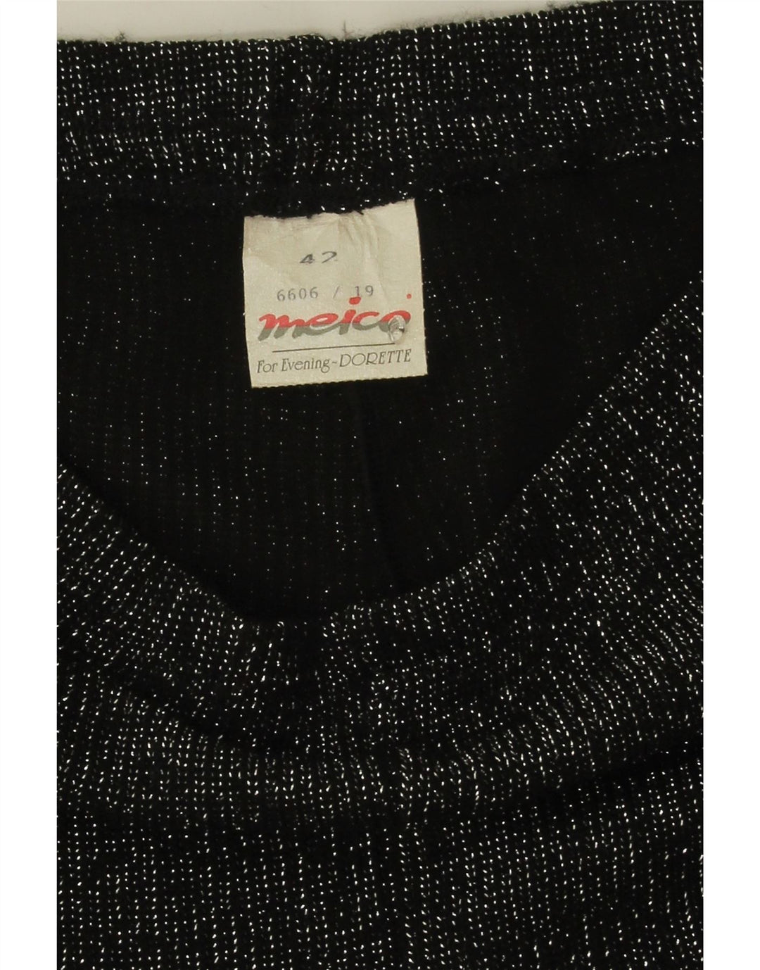 Meico Womens Leggings IT 42 Medium  Black Flecked Polyacrylic