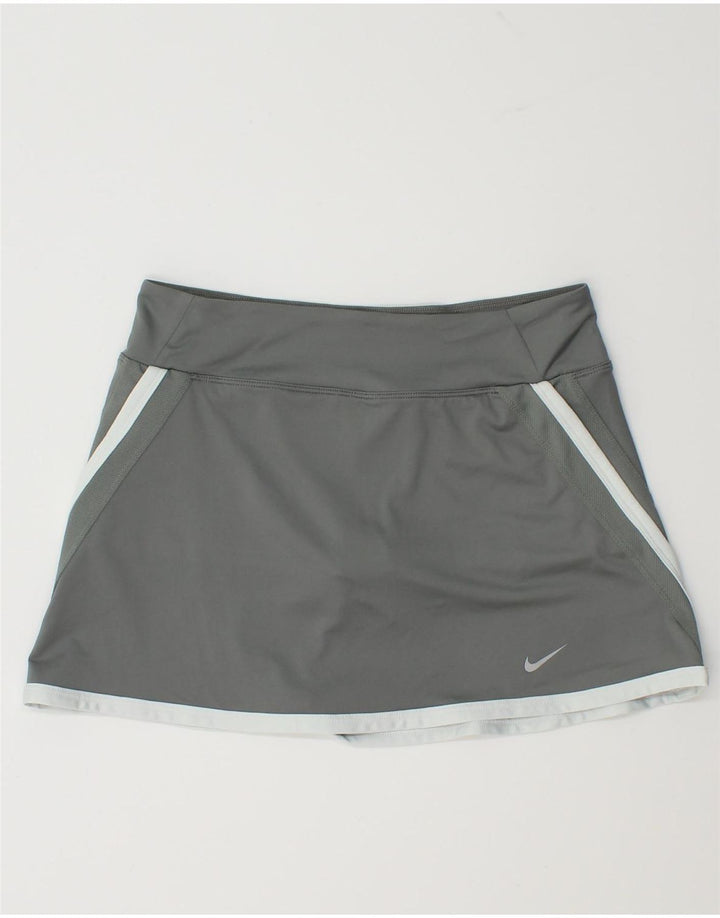 Nike Womens Dri Fit Skort UK 14 Large Grey Colourblock Polyester