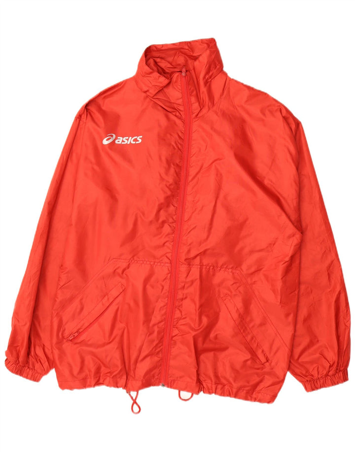 ASICS Mens Rain Jacket UK 36 Small Red Polyester