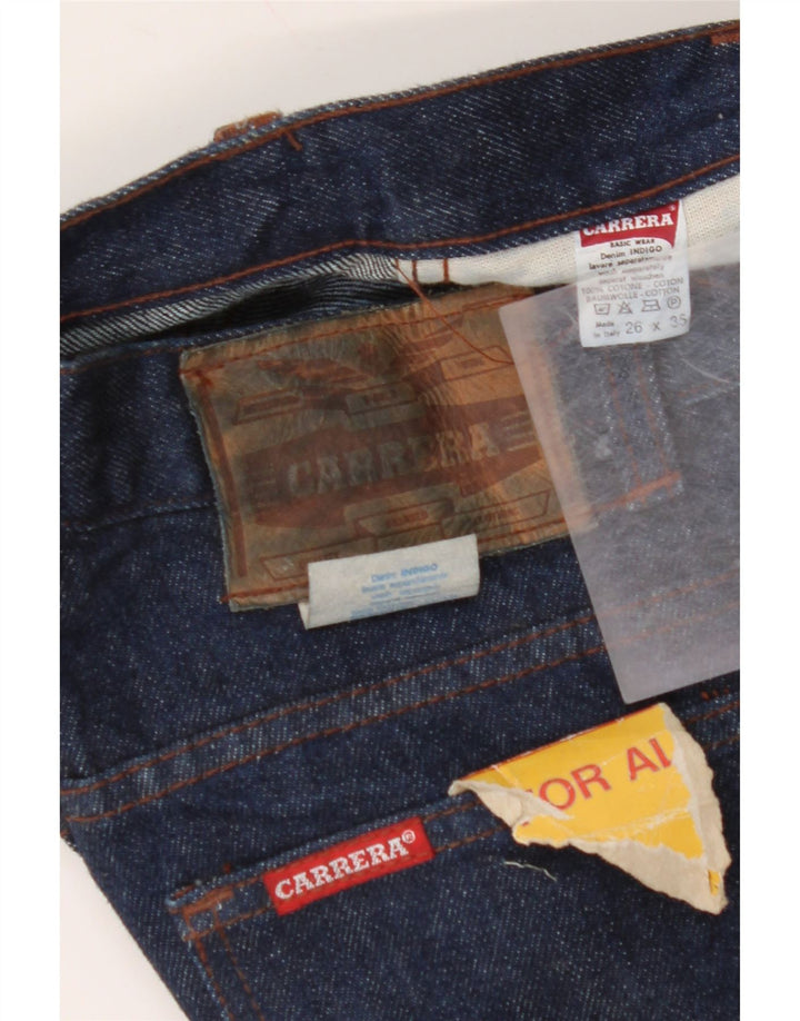 CARRERA Womens Straight Jeans W26 L35 Navy Blue Cotton