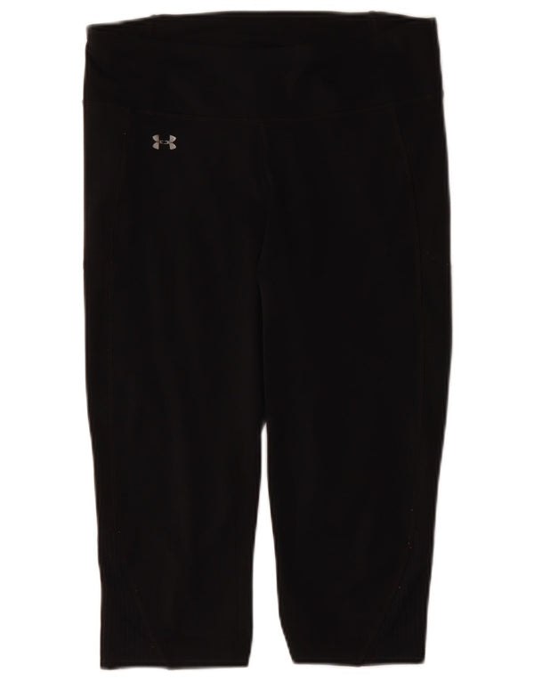 Under Armour Womens Graphic Capri Leggings UK 14 Large Black Polyester