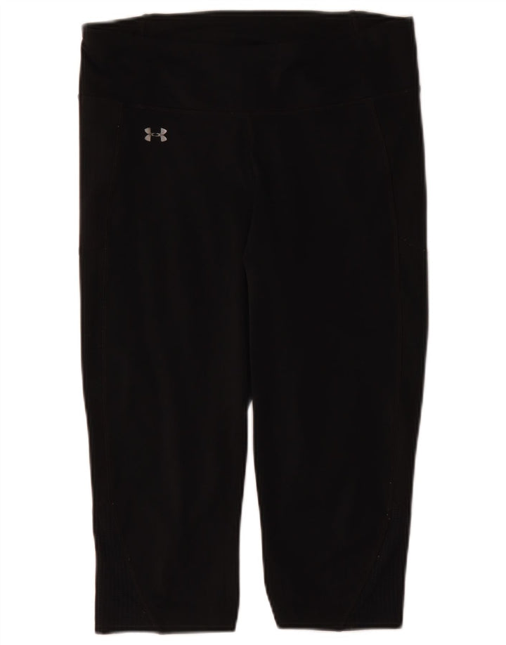 Under Armour Womens Graphic Capri Leggings UK 14 Large Black Polyester