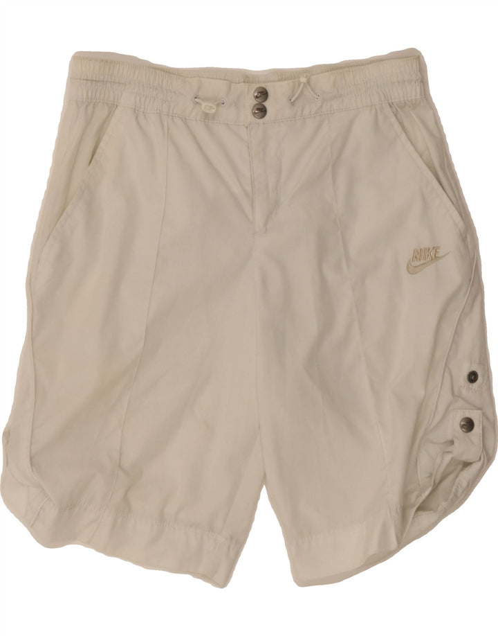NIKE Womens Chino Shorts UK 8/10 Small W30  White Polyester Vintage Nike and Second-Hand Nike from Messina Hembry 