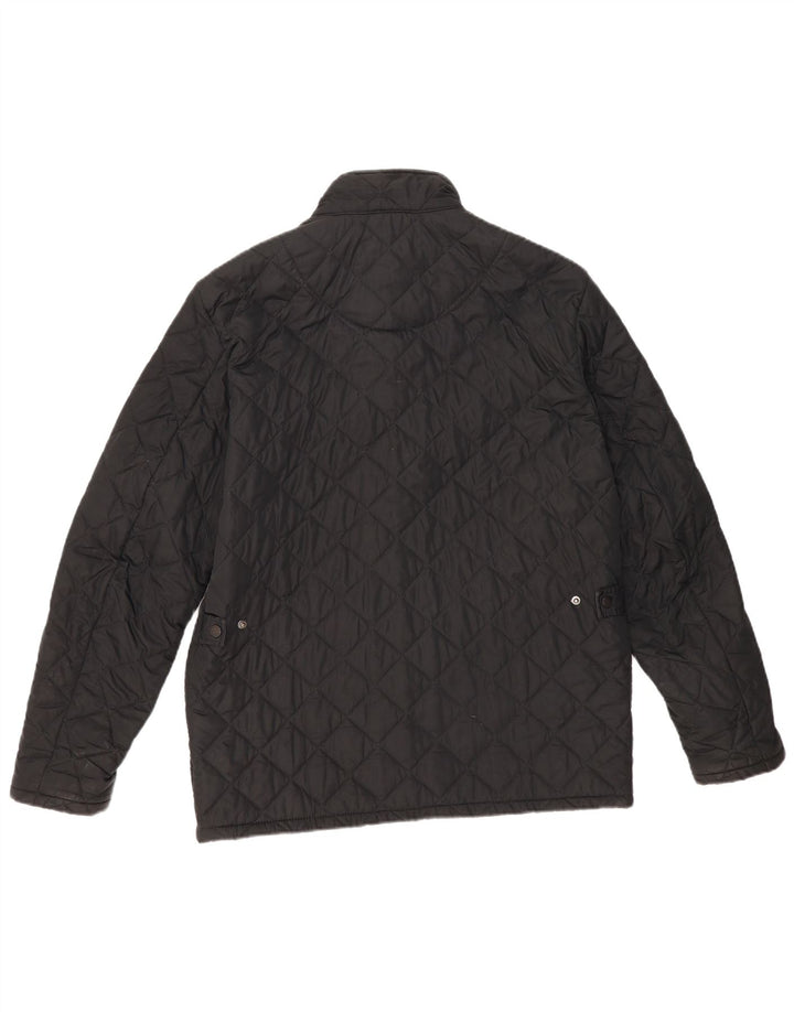 Barbour Mens Quilted Jacket UK 40 Large Black Polyester