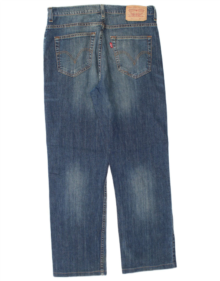 Levi's Mens 752 Straight Jeans W34 L29 Blue Cotton